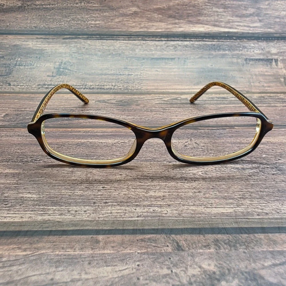 Coach Tortoise Oval Eyeglasses Frames Signature Logo Temples 3813
